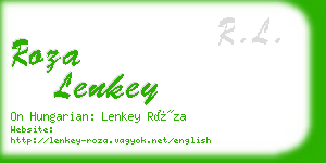 roza lenkey business card